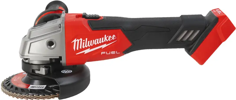 Aku úhlová bruska 125 mm Milwaukee M18 FSAG125X-501B s posuvným spínačem, aku M18 B5 + M12-18 C+ taška, 4933500779